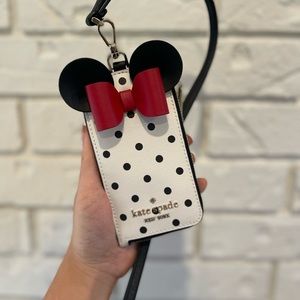 Kate Spade Novelty Disney Minnie Mouse Collector Wallet Lanyard